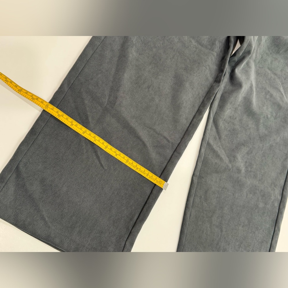 ZARA Charcoal Pull-On Casual Pants Relaxed Straight Leg Elastic Waist XS - Picture 15 of 15